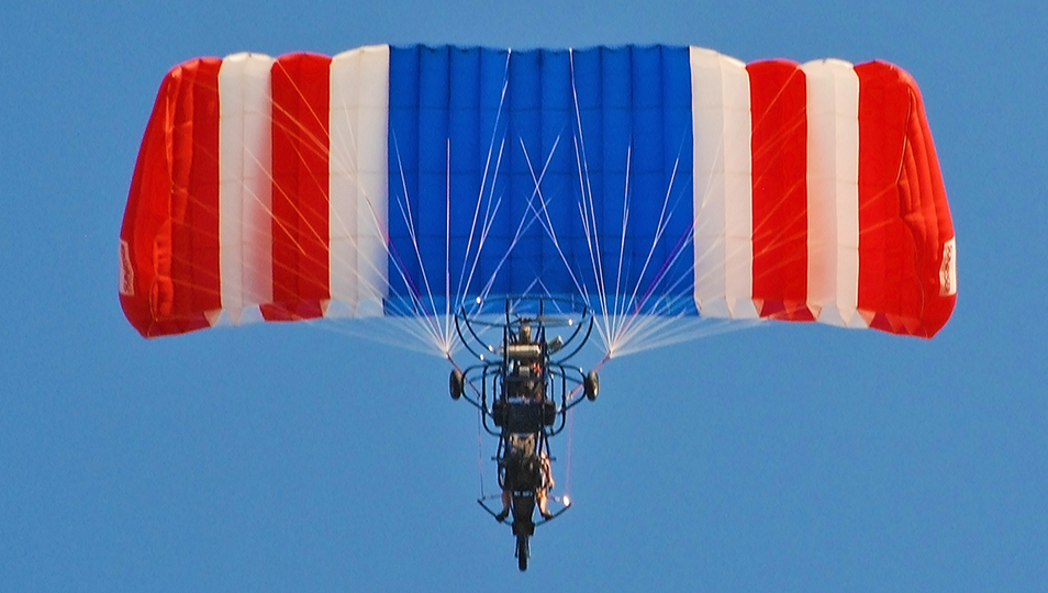 Powered Parachute Flying Overhead