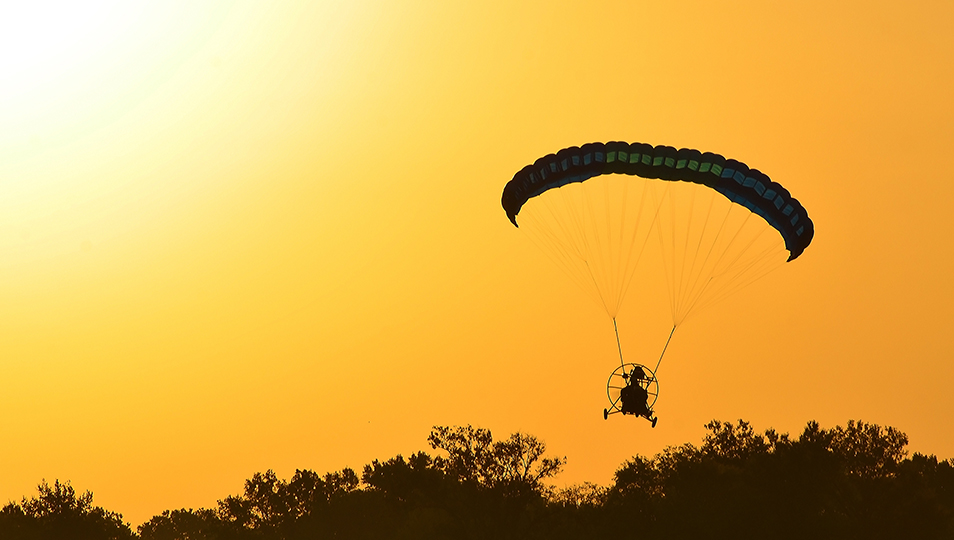 Sunset Flying with a Powered Parachute